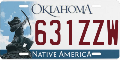 OK license plate 631ZZW