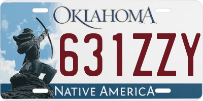 OK license plate 631ZZY