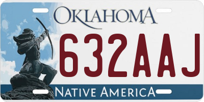 OK license plate 632AAJ