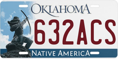 OK license plate 632ACS