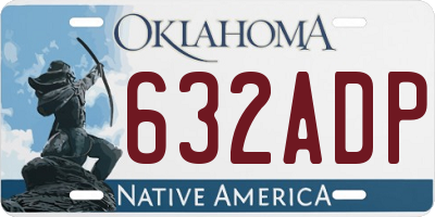 OK license plate 632ADP