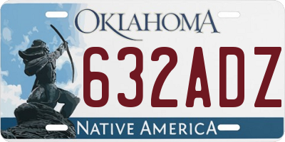 OK license plate 632ADZ