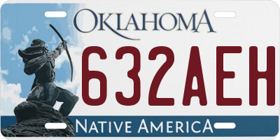 OK license plate 632AEH