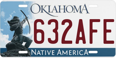 OK license plate 632AFE