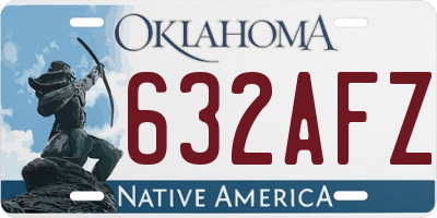 OK license plate 632AFZ