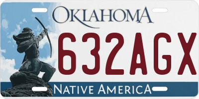 OK license plate 632AGX