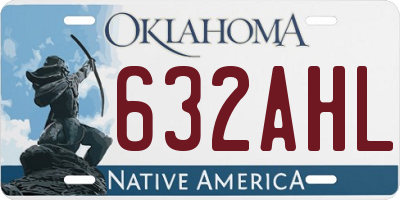 OK license plate 632AHL