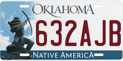 OK license plate 632AJB