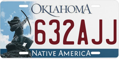 OK license plate 632AJJ