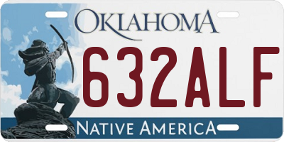 OK license plate 632ALF