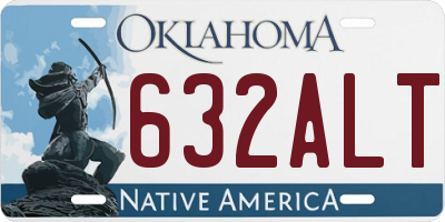 OK license plate 632ALT