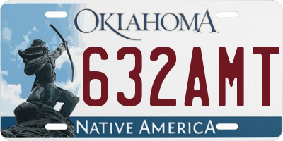 OK license plate 632AMT