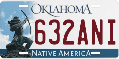 OK license plate 632ANI