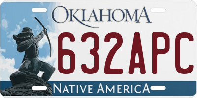 OK license plate 632APC