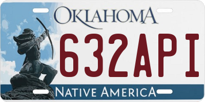 OK license plate 632API
