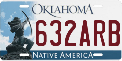OK license plate 632ARB