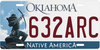 OK license plate 632ARC