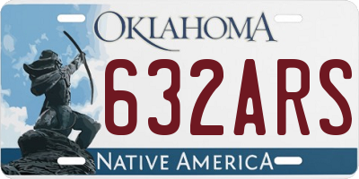 OK license plate 632ARS