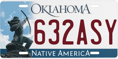 OK license plate 632ASY