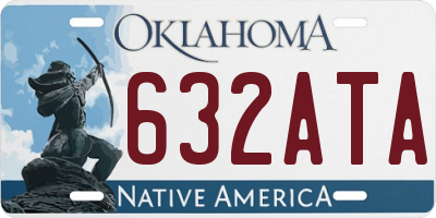 OK license plate 632ATA
