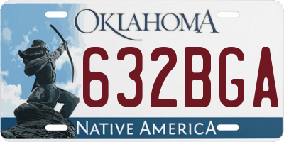 OK license plate 632BGA