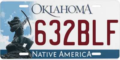 OK license plate 632BLF