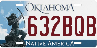 OK license plate 632BQB