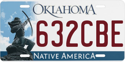 OK license plate 632CBE