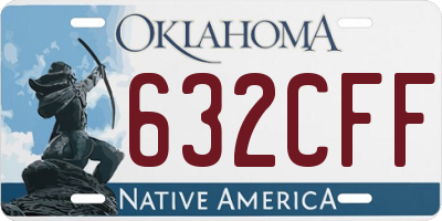 OK license plate 632CFF