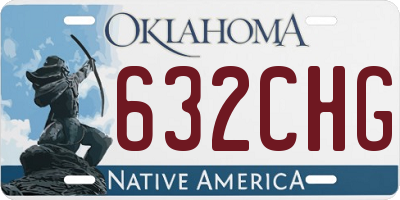 OK license plate 632CHG