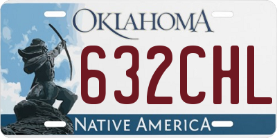 OK license plate 632CHL