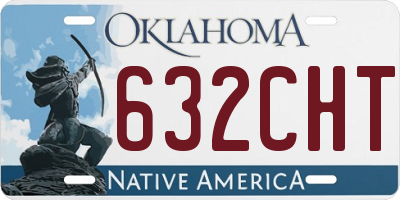 OK license plate 632CHT