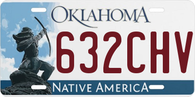 OK license plate 632CHV