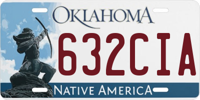 OK license plate 632CIA