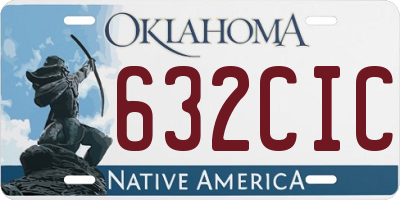 OK license plate 632CIC