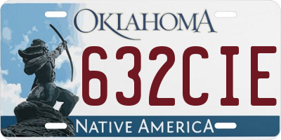 OK license plate 632CIE