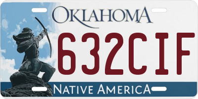 OK license plate 632CIF