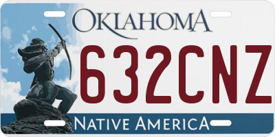 OK license plate 632CNZ