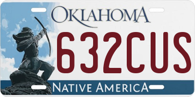 OK license plate 632CUS