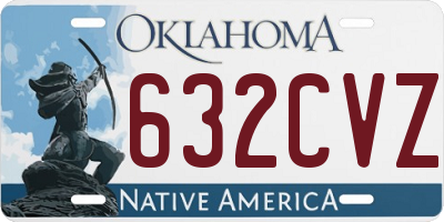 OK license plate 632CVZ