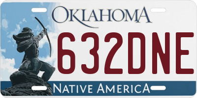 OK license plate 632DNE