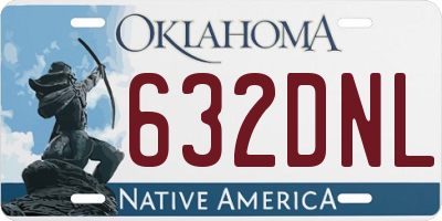 OK license plate 632DNL