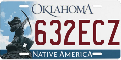 OK license plate 632ECZ