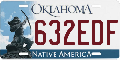 OK license plate 632EDF