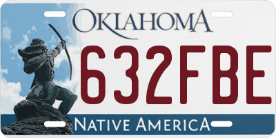 OK license plate 632FBE