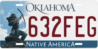 OK license plate 632FEG