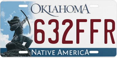 OK license plate 632FFR