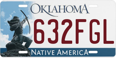 OK license plate 632FGL