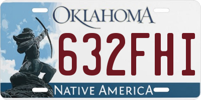 OK license plate 632FHI