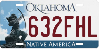 OK license plate 632FHL